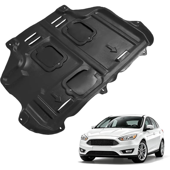 HECASA Engine Splash Shield Compatible with 2012-2018 Ford Focus Plastic PE Black