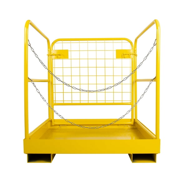 HECASA Foldable 36" x 36" Forklift Safety Cage Work Platform 1100 lbs Capacity for Lift Loader