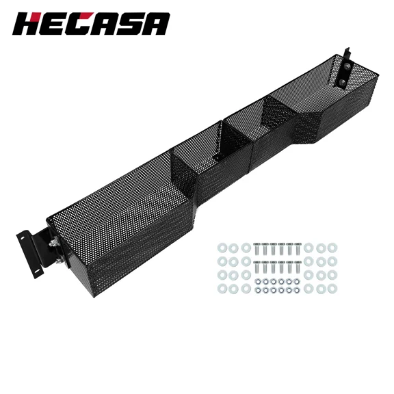 HECASA Front Basket for 1994-Up EZGO TXT 2004-Up Club Car Precedent Gas and Electric Golf Carts Dash Storage Tray Organizer Heavy Duty Steel Powder Coated Black