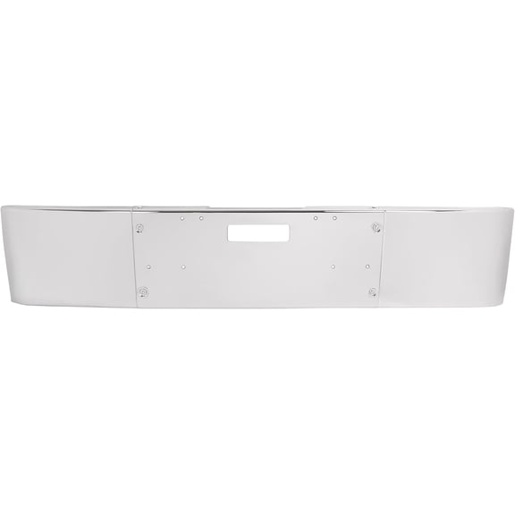HECASA Front Bumper Steel Chrome Silvery Compatible with 1984-2002 Freightliner Fld 112 Fld 120 Flc 112 Flc 120 Classic Classic Xl Models Replacement for