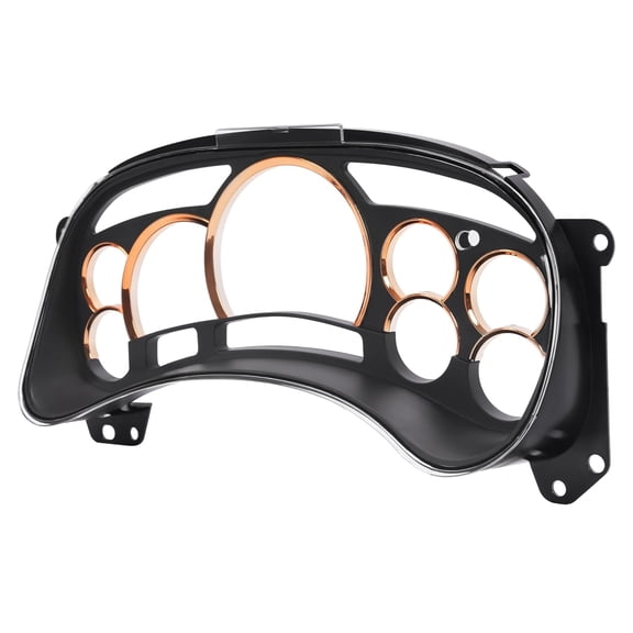 HECASA Instrument Cluster Lens Kit Compatible with 2003-2007 Select Chevy Chevrolet GMC Models Chromed Gold Gauge Cluster Bezel