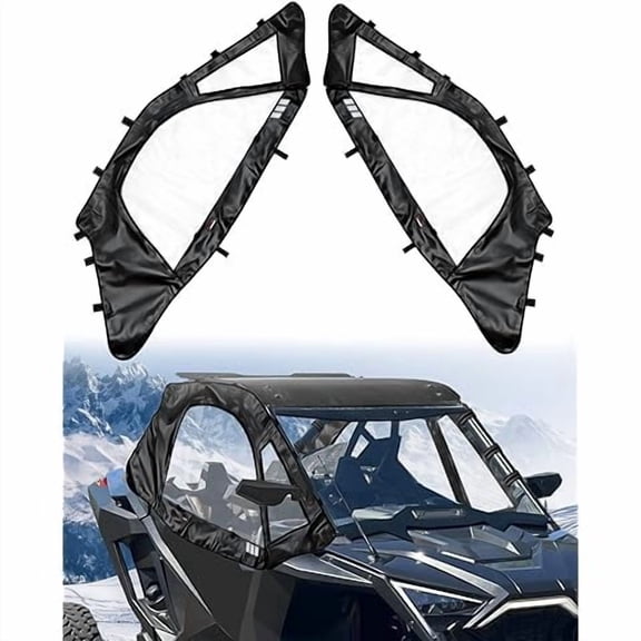 HECASA Lower Door Panel Inserts Compatible with 2014-2019 Polaris RZR XP 1000 /XP Turbo/S 900 /S 1000 2 Doors Aluminum Half Bottom Doors