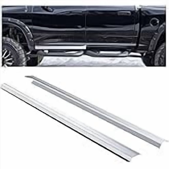 HECASA Pair Outer Rocker Panel Slip-on Compatible with 2009-2018 Dodge Ram 1500 2500 3500 Truck Extended Cab