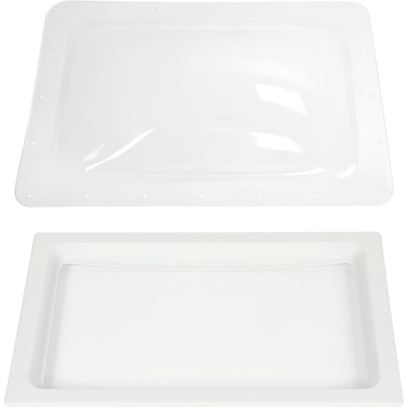 HECASA RV Skylight Replacement Bundle, Outer Dome 18" x 26" (Fits 14" x 22" Openings) + Inner Dome 14" x 22" (2PCS) for Camper Motorhome RV Shower White