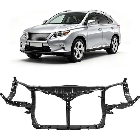 HECASA Radiator Support Compatible with 2010-2015 Lexus RX350 Replacement for LX1225116 532010E020 Steel Electrophoresis Primed Black