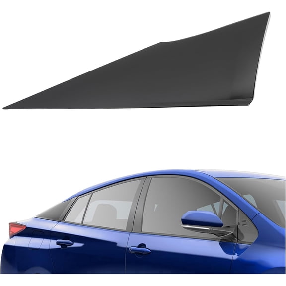 HECASA Rear Quarter Moldings Compatible with 2016-2022 Toyota Prius Prime AWD-e Outer Pillar Molding Cover Applique Window Trim Panel Replacement for
