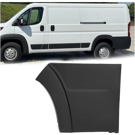 HECASA Rear Quarter Panel Trim Molding Cover Compatible with 2019-2022 Dodge Ram Promaster 1500 2500 3500 Standard (for Short Body NOT Extended Model)