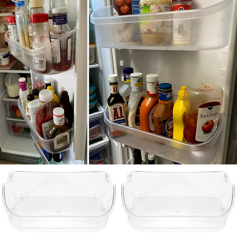 HECASA 2 Pack Gallon Door Bin Shelf for Frigidaire, Kenmore 