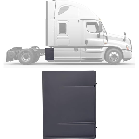 HECASA Side Fairing Panel Compatible with 2008-2017 Freightliner Cascadia Rear Step Fairing Panel Semi Trucks Right/Passenger Side Painted Gray Plastic