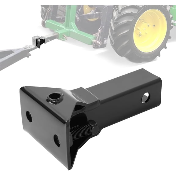 HECASA Sleeve Hitch Adapter for 2 Receiver Compatible with 3-Point Hitch Sub-Compact Tractor Steel Lawn Garden Farm Tractor Hitch Adapter Black