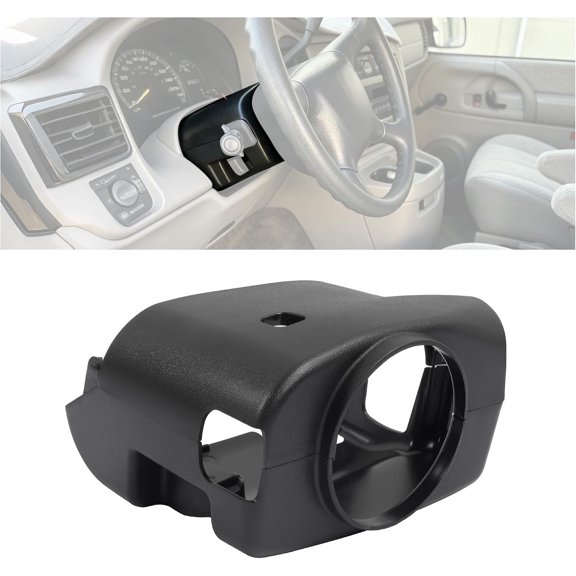 HECASA Steering Column Cover Compatible with 1995-2004 Chevrolet Astro Replacement for 26036498 26036499 Plastic ABS Textured Black
