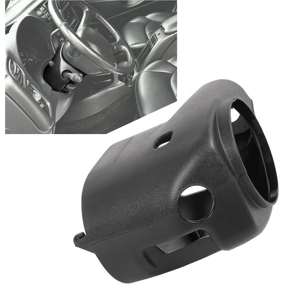 HECASA Steering Column Cover Compatible with 2000-2005 Chevrolet Blazer Replacement for 26072993 Plastic ABS Textured Black