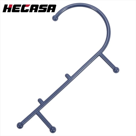 HECASA Therapeutic Cane Manual Massager Muscle Tool Back and Neck Massager - Blue - Fibromyalgia Pain Relief and Self Massage Hook Cane Therapy