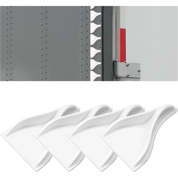 HECASA Vortex Generator Universal Shark Fins Diffuser Air Foils Compatible with Suvs, Trucks, Trailer, RV Stick-on White Spoiler Wings 80Pcs