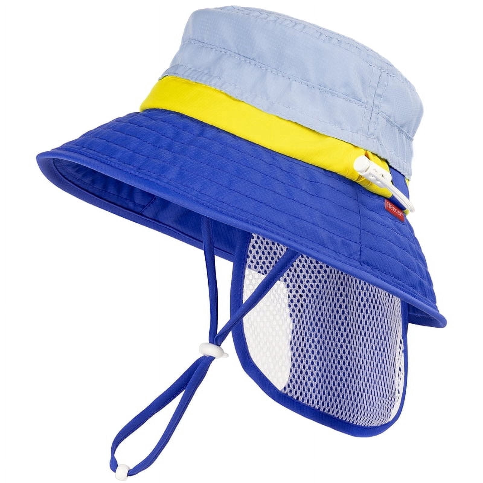 HECCEI Infant Sun Hat UPF 50+ Sun Protection Hat, 6-24 Months, Blue