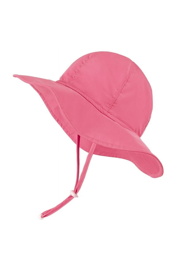 Infant Sun Hat UPF 50+ Sun Protection Hat Summer Caps, 0-6 Months, Pink