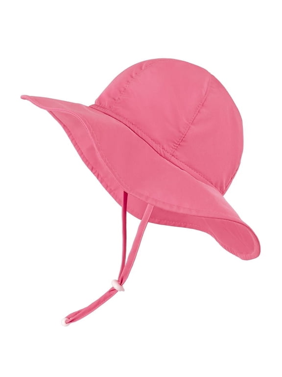 Infant Sun Hat UPF 50+ Sun Protection Hat Summer Caps, 6-24 Months, Pink
