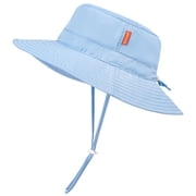 HECCEI Infant Sun Hat with UPF 50+ Sun Protection Hat, 0-6 Months, Blue
