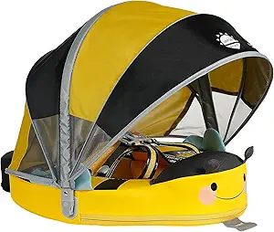 HECCEI Mambobaby Float with Canopy Non Inflatable Pool Swim Float ...