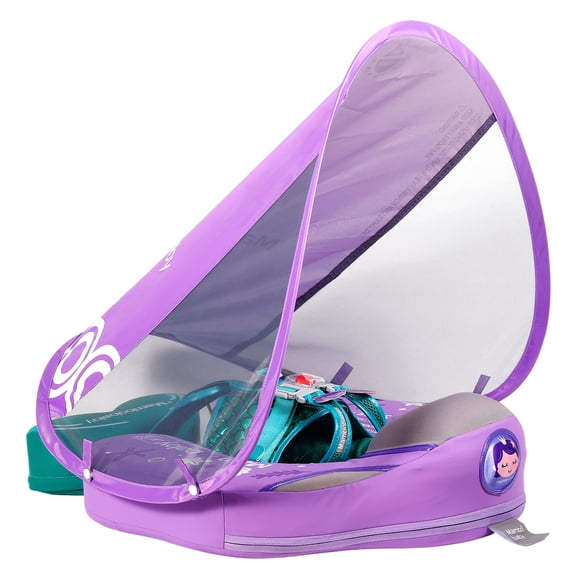 HECCEI Mambobaby Float with Canopy Non Inflatable Pool Swim Float, Mermaid Purple