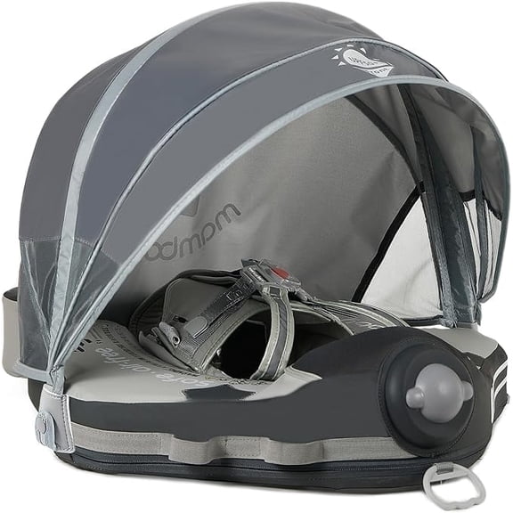 HECCEI Mambobaby Float with Canopy Non Inflatable Pool Swim Float,NO.7 Airplane Gray
