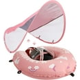 thumbnail image 1 of HECCEI Mambobaby Pool Float with Canopy Self-inflatable Swim Floats for Boys and Girls 3-24 Months, Pink, 1 of 7