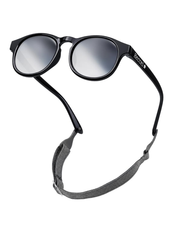 Baby Sunglasses with Strap - UV 400 Polarized Sunglasses for Infants Ages 0-2 Years Black