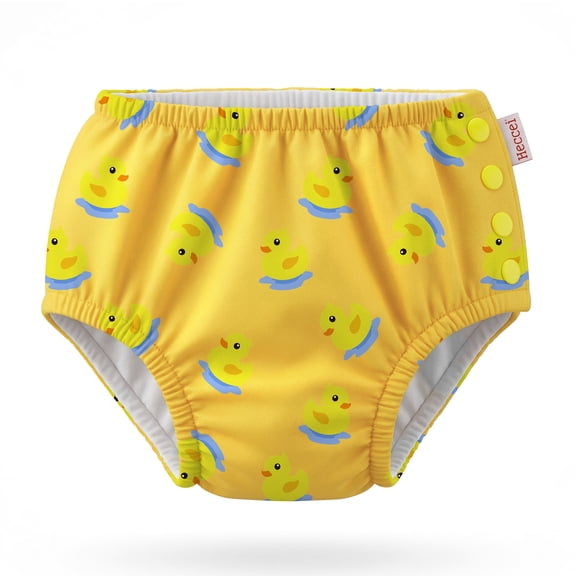 HECCEI Reusable Swim Diaper Size 12M-18M, Duck