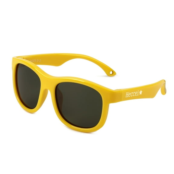 HECCEl Polarized Baby Sunglasses with Strap - UV Protection Scout Flexible Infant Sunglasses Age 0-2 Years, Sunshine Yellow