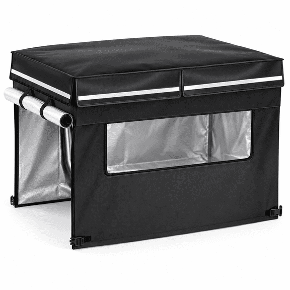 HEDUNIE 32 Inch Generator Running Cover, 600D+210D Waterproof Oxford Generator Shelter with Top Refuel Opening & Visual Window, Windproof All-Weather Protection for Portable Generators