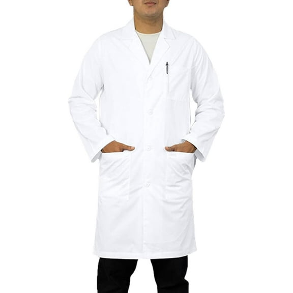 Heedfit Lab Coats Poly-Cotton 40 Inch Long Reusable Unisex