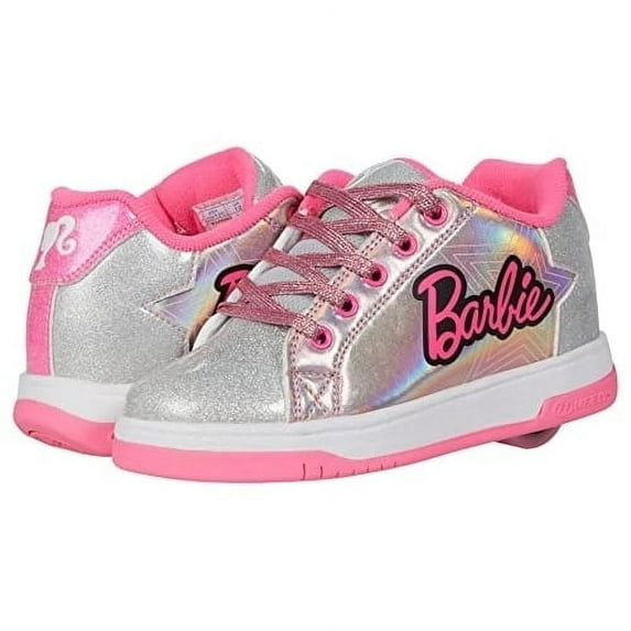 HEELYS Girl's Pro 20 Barbie (Little Kid/Big Kid/Adult) SILVER/PINK