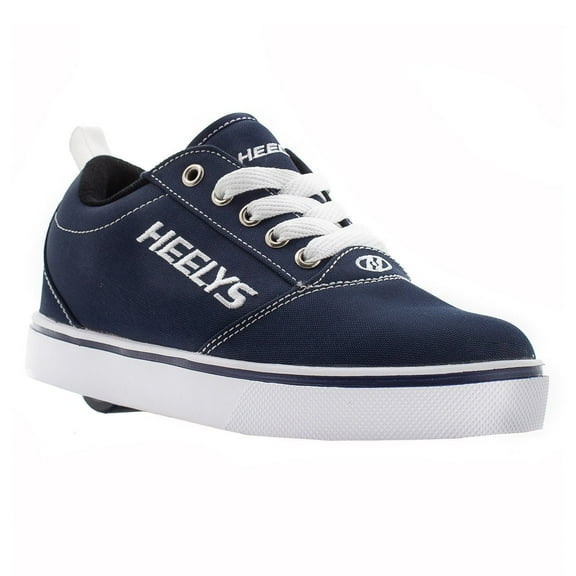 HEELYS Kids Pro 20 Wheeled Shoe Navy Canvas Lace Closure Size 3 HE100758H