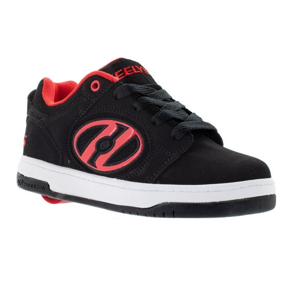 HEELYS Unisex Kids' Voyager Wheeled Shoe Black/Red - HE100712H
