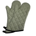 thumbnail image 1 of HEETLY 15-Inch Extra Long Terry Cloth Oven Mitts, 1-Pair Set, 425°F Heat Resistant with Flame Retardant Coating, Green, 1 of 7