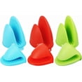 thumbnail image 1 of HEETLY Silicone Pinch Grips, 6-Piece Mini Oven Mitts & Pot Holders Set, 446°F Heat Resistant, Red, Blue & Green, 1 of 9