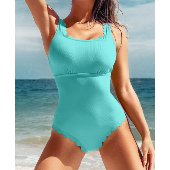 HE. HEEY 2025 European and American style cut flower one-piece lace triangle plus size pit stripe conservative sexy solid color women's swimsuit