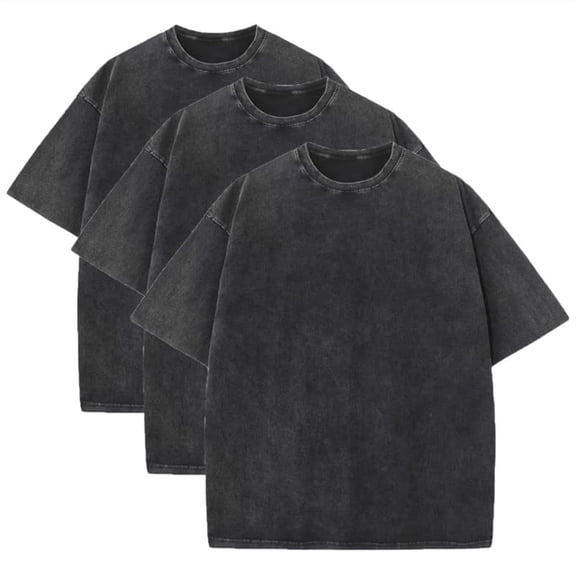 HE. HEEY Men's And Big Men's T-Shirt 3 Pcs Oversized Heavy Cotton Summer T Shirts Vintage Tee Loose Fit Short Sleeve Casual Tshirts for Men Women Wine XL