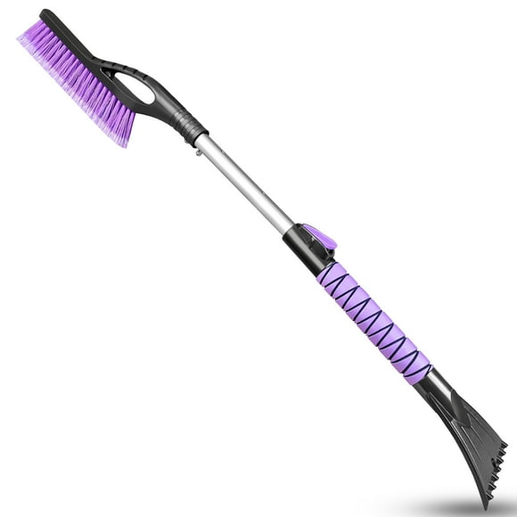 HEEYA 33" Ice Scraper and Snow Brush Extendable for Car Windshield Window with Foam Grip for SUV Truck Automobile Vehicle