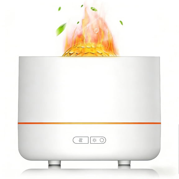 HEEYCEEssential Oil Diffuser, Colorful Flame Fire Diffuser, Bedroom Atmosphere Light, Starry Sky Projection Light, Cold Mist Aromatherapy with Automatic Shut-Off Protection. Suitable for Home, Office