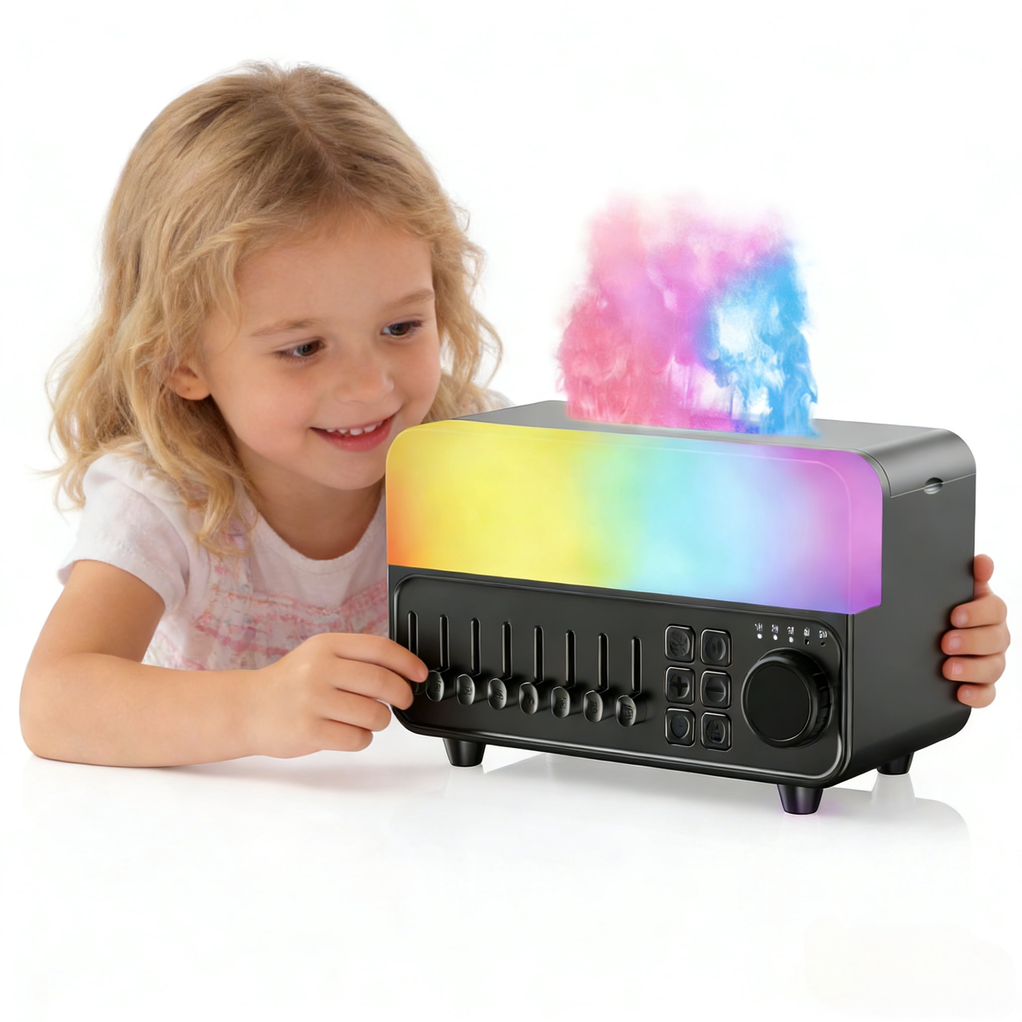 HEEYCEM 4-in-1 Aroma Essential Oil Diffuser with Bluetooth Speaker Function, Humidifier, 12 Colors Night Light with 8 Nature Sounds, White Noise & Timer for Bedroom, Baby, Adults, and Kids