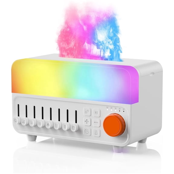 HEEYCEM 4-in-1 Aroma Essential Oil Diffuser with Bluetooth Speaker Function, Humidifier, 12 Colors Night Light with 8 Nature Sounds, White Noise & Timer for Bedroom, Baby, Adults, and Kids