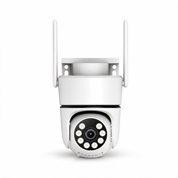 Outdoor Security Camera, 3MP Wi-Fi 6 Pan-Tilt, IP65 Weatherproof, 20m IR Night Vision & 2-Way Audio