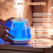 HEEYCEM Humidifiers for Bedroom, 3 L Cool Mist Top-Fill 40H Super Long Time, 23dB Quiet, Baby Humidifier, Oil Diffuser for Large Room, Plants, Nursery, Office, 7 Color Light Ultrasonic
