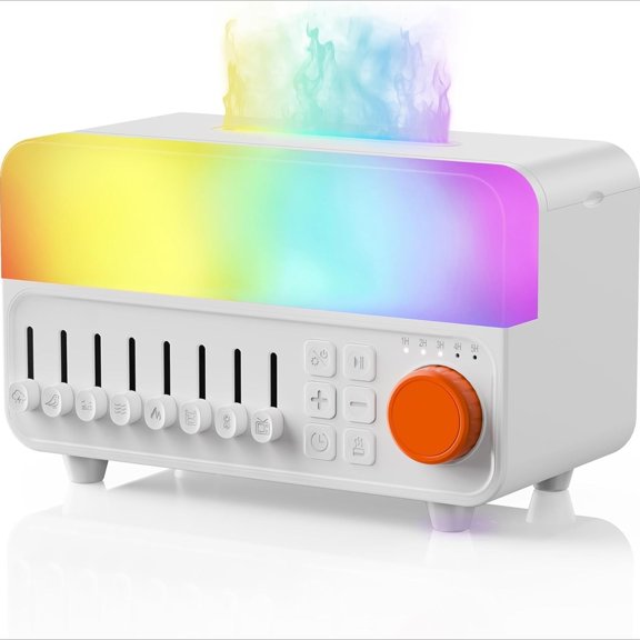 HEEYCEM2026 4-in-1 Aroma Essential Oil Diffuser with Bluetooth Speaker Function, Humidifier, 12 Colors Night Light with 8 Nature Sounds, White Noise & Timer for Bedroom, Baby, Adults, and Kids