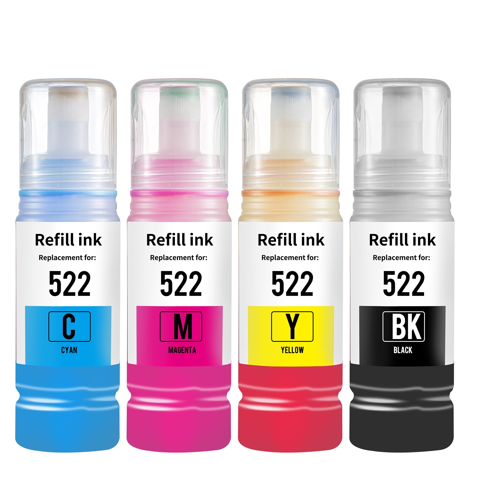 522 Ink Bottles Replacement for Epson ET2720 ET2800 ET2803 ET4700 ET2400 ET4800 ET-4810 Printer Ink Refill(4 Pack)