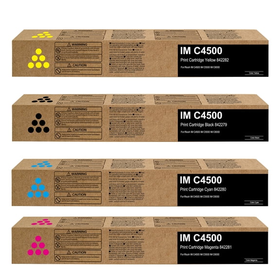 IM C4500 842279 842280 842281 842282 Toner Compatible for Ricoh IM C4500 C5500 C6000 Printer(4 Pack)