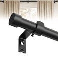 thumbnail image 1 of HEI! DEAR 1" Adjustable Single Curtain Rod Set Heavy Duty with Black End Cap,36-120", 1 of 8