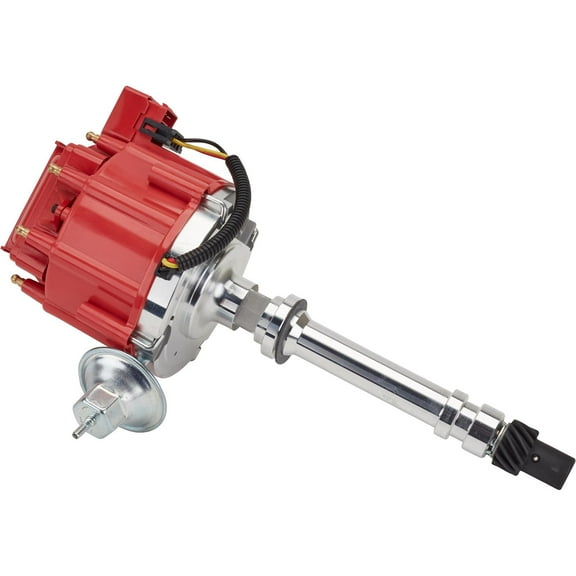 HEI Distributor, Fits Chevy Small Block, Red