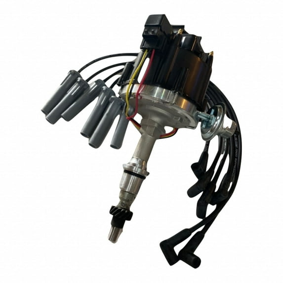 HEI Distributor + Ignition Wire Set For Ford F-100 F-150 F-250 F-350 E-100 E-250-350 4.9L